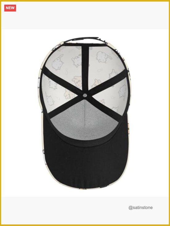 Cat Printed Baseball Snapback Hat Adjustable Unisex main image 7